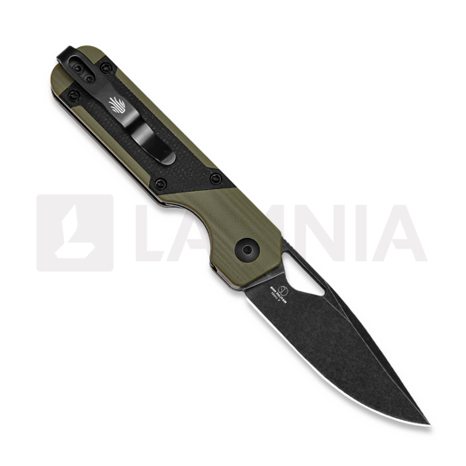 Kizer Cutlery Mini Militaw Nitro-V foldekniv, Green G-10/Black Micarta