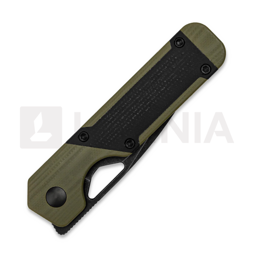 Kizer Cutlery Mini Militaw Nitro-V sulankstomas peilis, Green G-10/Black Micarta