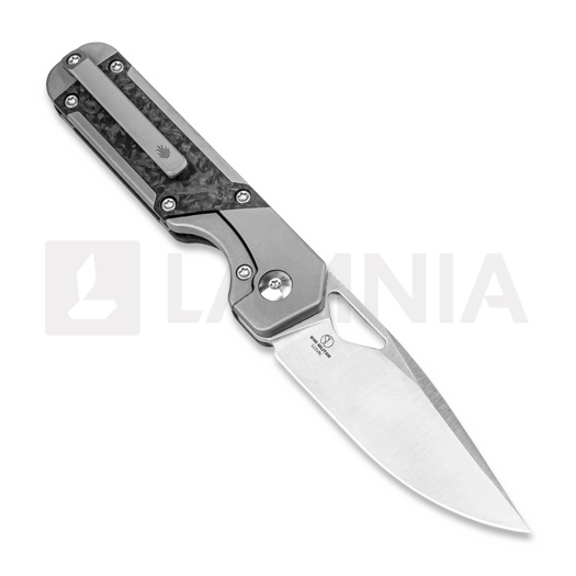 Kizer Cutlery Mini Militaw S45VN kääntöveitsi, Patterned Ti/Carbon Fiber