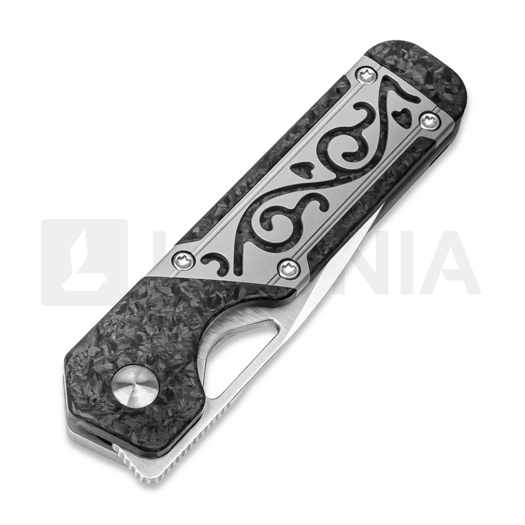 Kizer Cutlery Mini Militaw S45VN kääntöveitsi, Patterned Ti/Carbon Fiber