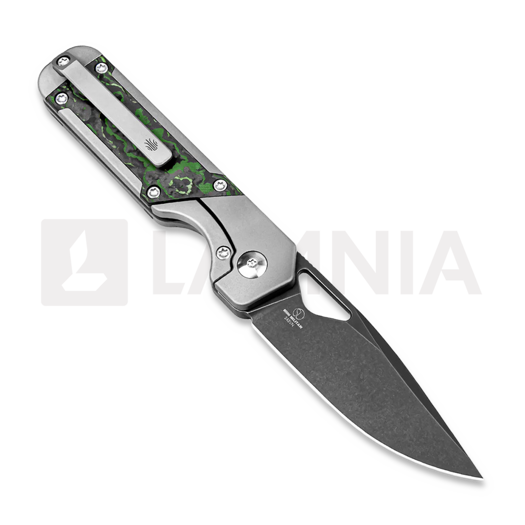 Kizer Cutlery Mini Militaw S45VN kääntöveitsi, Titanium/Jungle Wear CF