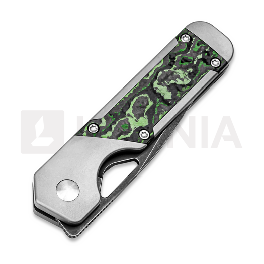 Kizer Cutlery Mini Militaw S45VN folding knife, Titanium/Jungle Wear CF