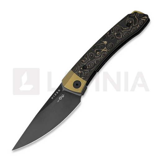 Kizer Cutlery Mini MoMo סכין מתקפלת, CF Gold