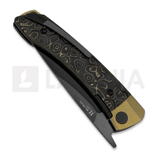 Kizer Cutlery Mini MoMo kääntöveitsi, CF Gold