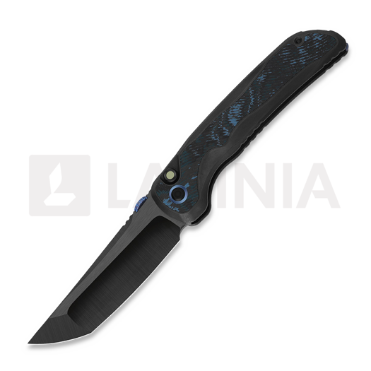 Saliekams nazis Kizer Cutlery Mithril, DLC Ultra Titanium & Blue FatCarbon