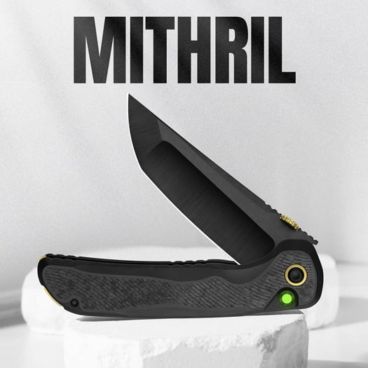 Kizer Cutlery Mithril - DLC Ultra - Titanium + CF fällkniv, svart