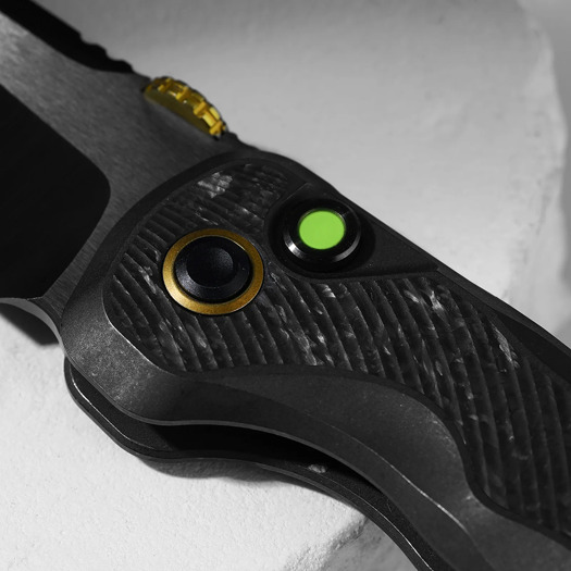 Kizer Cutlery Mithril - DLC Ultra - Titanium + CF folding knife, black