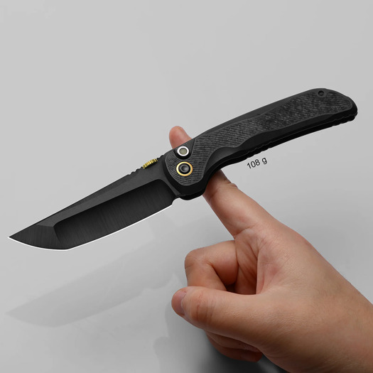Kizer Cutlery Mithril - DLC Ultra - Titanium + CF folding knife, black