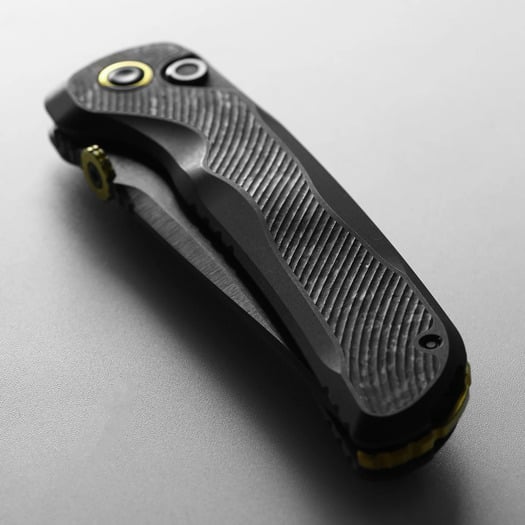 Kizer Cutlery Mithril - DLC Ultra - Titanium + CF folding knife, black