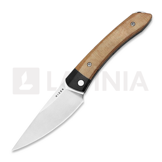 Kizer Cutlery Momo folding knife, Micarta, brown