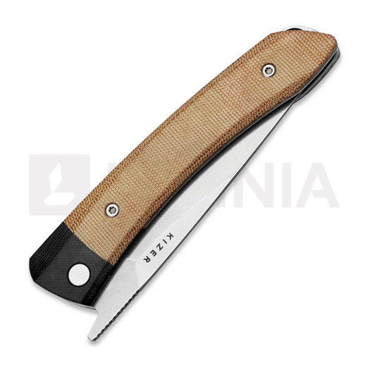 Kizer Cutlery Momo folding knife, Micarta, brown