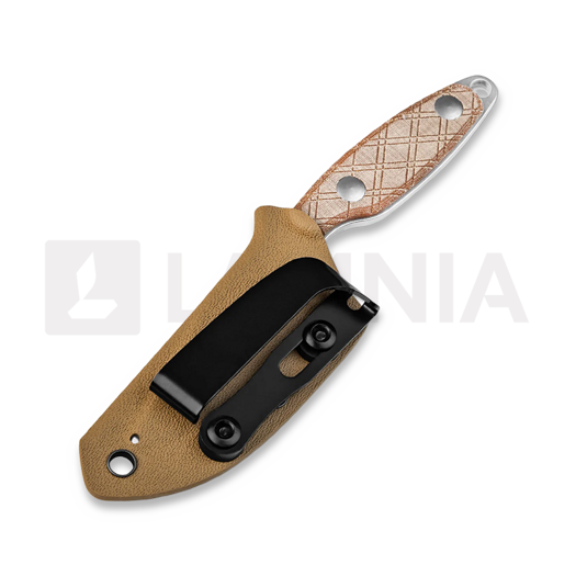 Kizer Cutlery Muskrat 154CM kniv, Brown Micarta