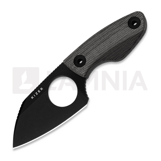 Kizer Cutlery Nightjar AUS-10 knife, Black Norplex Ultrex, Black Stonewash PVD