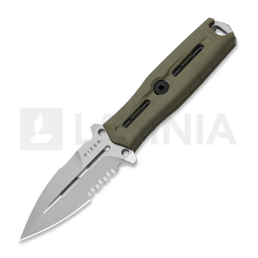 Рятувальний ніж Kizer Cutlery NORCROSS, OD Green G-10, Stonewashed