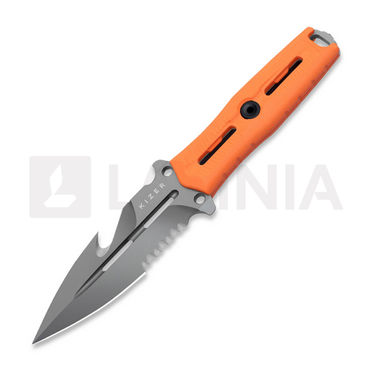 Kizer Cutlery NORCROSS Rettungsmesser, Orange G-10, Stonewashed