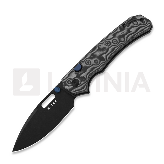Navalha Kizer Cutlery Outposter Nitro-V, Black Vortex Micarta, Black PVD