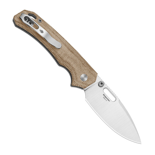 Kizer Cutlery Outposter Nitro-V foldekniv, Brown Norplex Ultrex, Satin