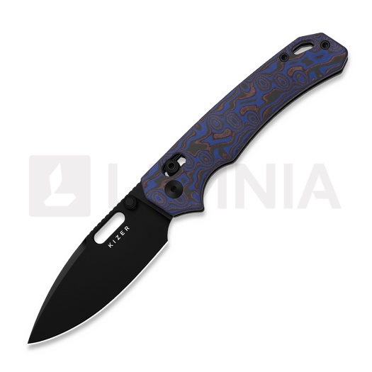 Складной нож Kizer Cutlery Outposter Nitro-V, Purple Vortex Micarta, Black PVD