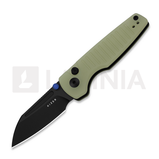Kizer Cutlery Parakeet Nitro-V 折叠刀, Glow In the Dark G-10, Black PVD
