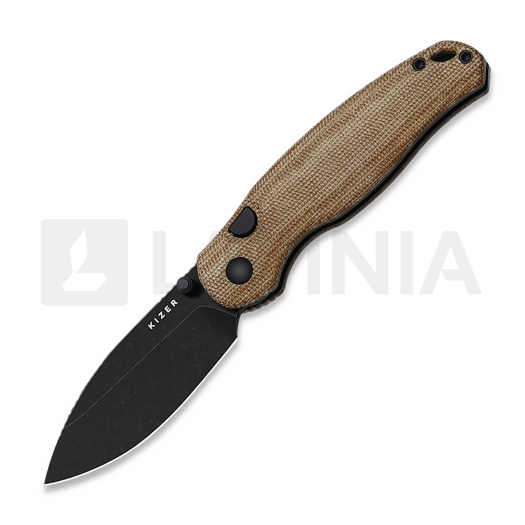 Kizer Cutlery Phoca BD 14C28N fällkniv, Brown Norplex UltreX, Black Stonewash