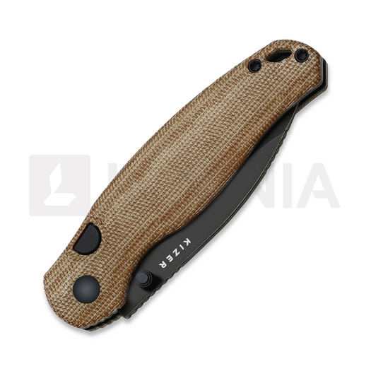 Coltello pieghevole Kizer Cutlery Phoca BD 14C28N, Brown Norplex UltreX, Black Stonewash