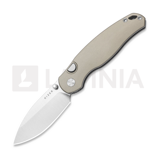 Kizer Cutlery Phoca BD 14C28N 折叠刀, Sand Aluminum, Satin