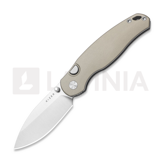 Kizer Cutlery Phoca BD 14C28N 折叠刀, Sand Aluminum, Satin