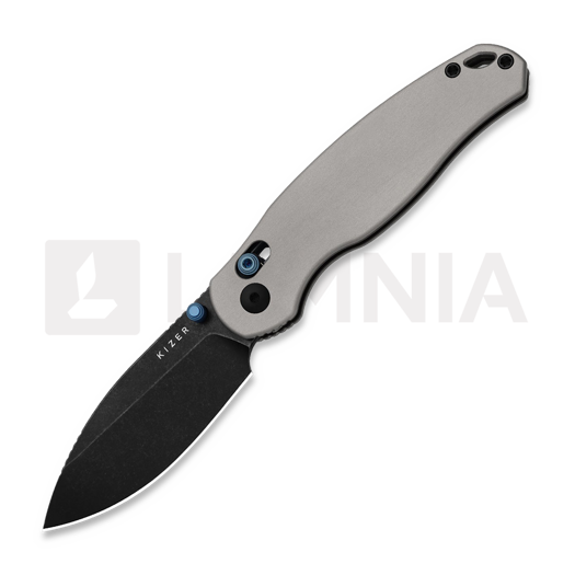 Kizer Cutlery Phoca CD 14C28N 접이식 나이프, Gray Aluminum, Black Stonewash
