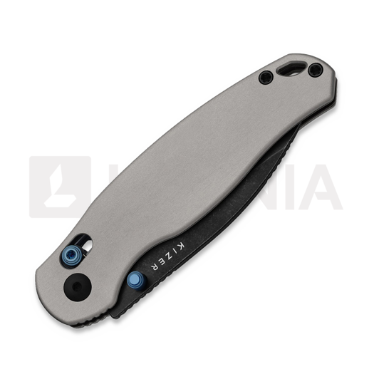 Kizer Cutlery Phoca CD 14C28N sulankstomas peilis, Gray Aluminum, Black Stonewash