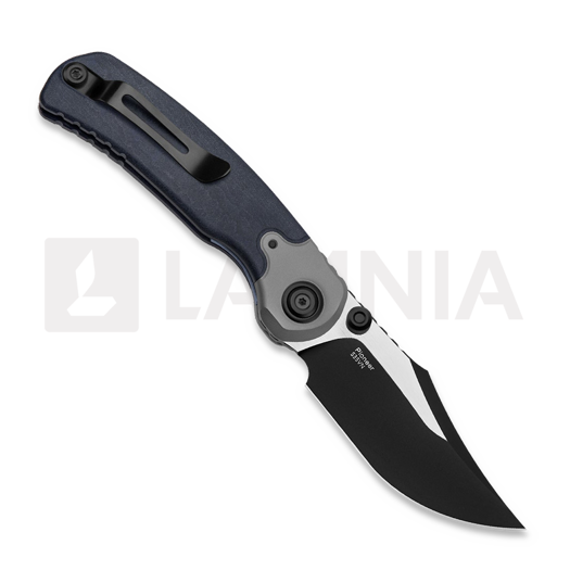 Kizer Cutlery Pioneer Clip Point kääntöveitsi, Blue Canyon Richlite & Titanium, PVD