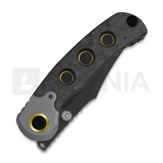 Kizer Cutlery Pioneer Clip Point kääntöveitsi, Marble Carbon Fiber & Titanium, DLC