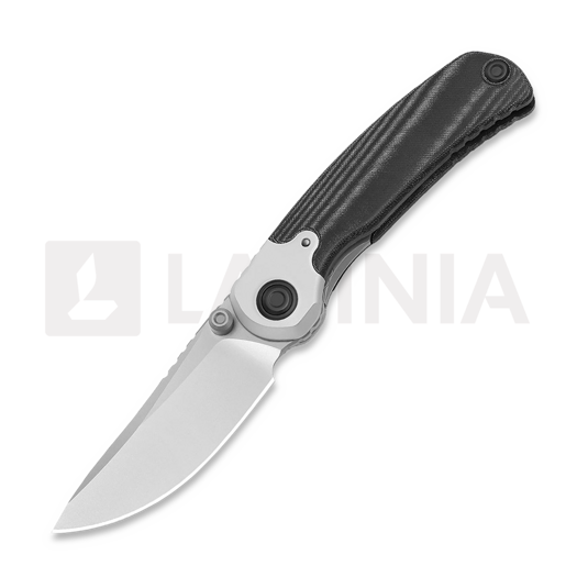 Kizer Cutlery Pioneer Drop Point 접이식 나이프, Black Micarta & Aluminum, Stonewash