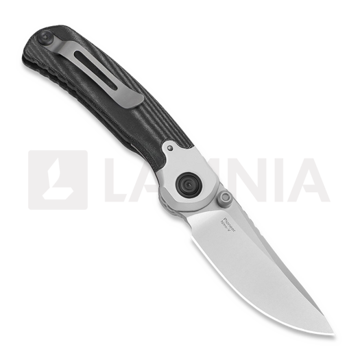 Складной нож Kizer Cutlery Pioneer Drop Point, Black Micarta & Aluminum, Stonewash
