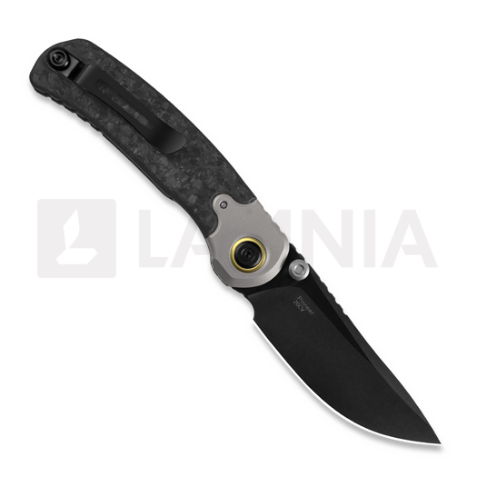 Складной нож Kizer Cutlery Pioneer Drop Point, Marble Carbon Fiber & Titanium, DLC