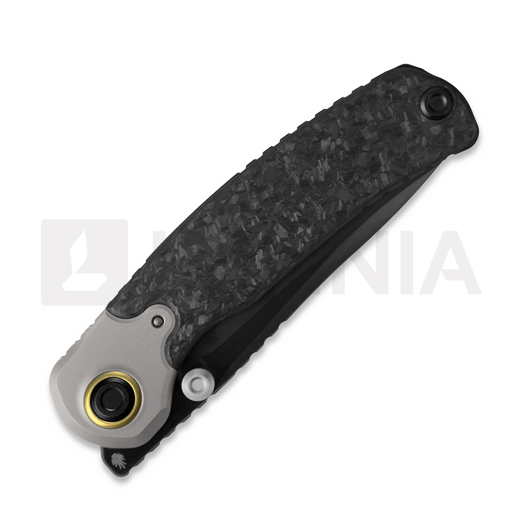 Kizer Cutlery Pioneer Drop Point kääntöveitsi, Marble Carbon Fiber & Titanium, DLC