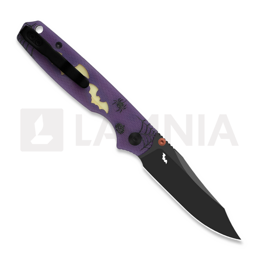 Kizer Cutlery Pokiman BC 2026 Halloween Special vouwmes, Black PVD AEB-L, GID G-10 & Acrylic