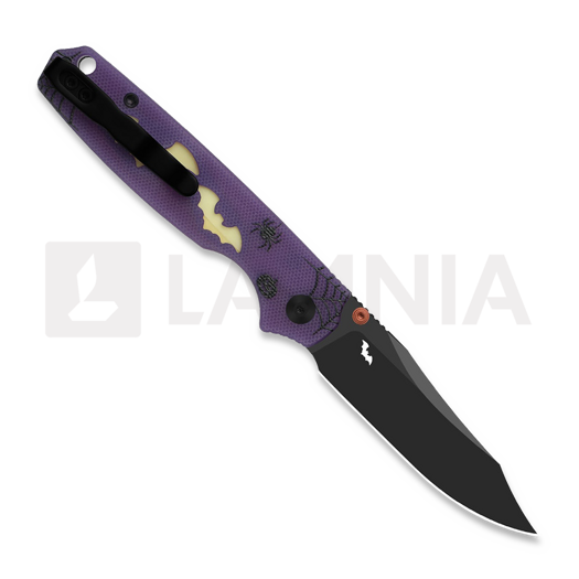 Kizer Cutlery Pokiman BC 2026 Halloween Special vouwmes, Black PVD AEB-L, GID G-10 & Acrylic