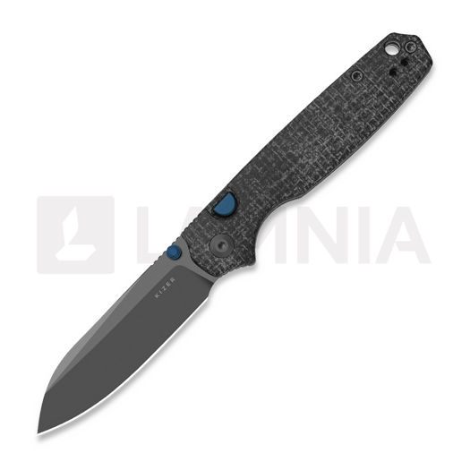 Kizer Cutlery Pokiman BLL AEB-L fällkniv, Black Micarta, Gray PVD