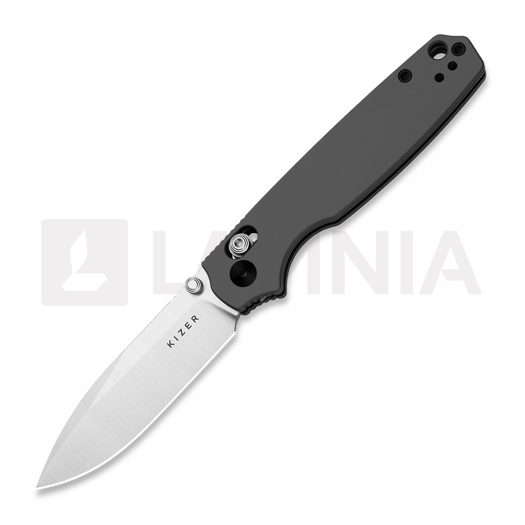 Kizer Cutlery Pokiman CD AEB-L סכין מתקפלת, Gray Aluminum, Satin