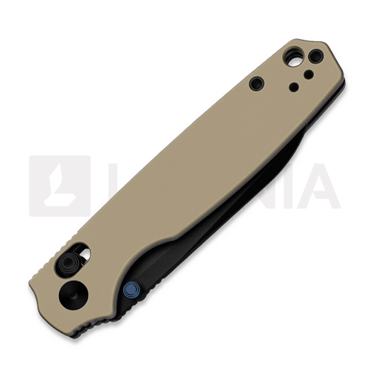 Kizer Cutlery Pokiman CS AEB-L folding knife, Tan Aluminum, Black PVD
