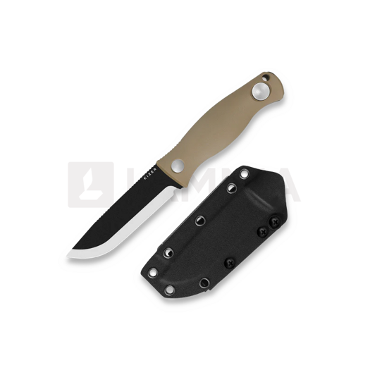 Kizer Cutlery Polaris 1095 kniv, Tan G-10