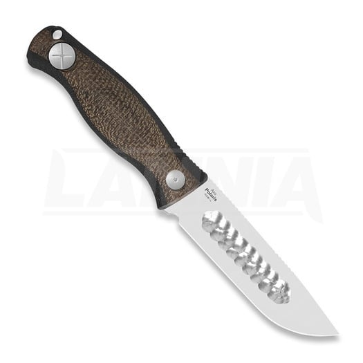 Kizer Cutlery Polaris AEB-L kniv, Burlap Micarta & Black G-10