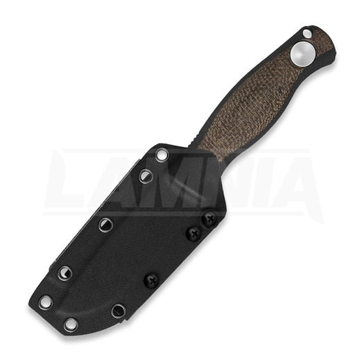 Kizer Cutlery Polaris AEB-L kniv, Burlap Micarta & Black G-10