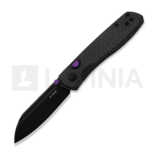 Kizer Cutlery Renissance N690 접이식 나이프, Black Micarta, PVD