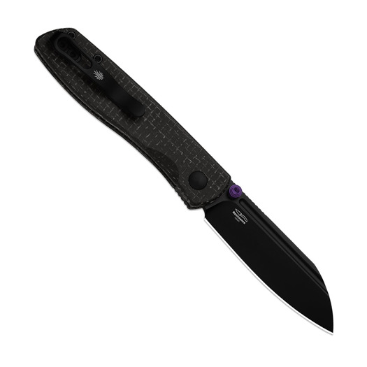 Kizer Cutlery Renissance N690 sulankstomas peilis, Black Micarta, PVD