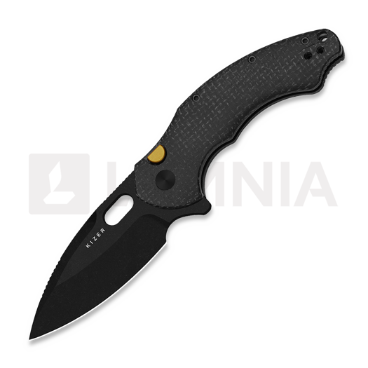 Kizer Cutlery Roach XL 14C28N vouwmes, Black Micarta, Stonewash Black PVD