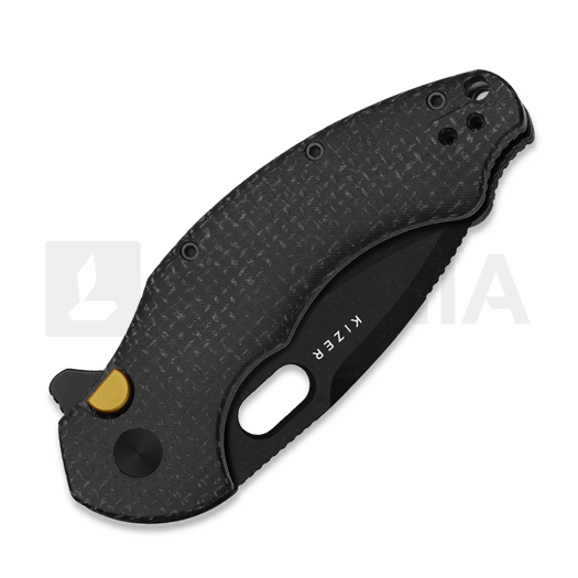 Складной нож Kizer Cutlery Roach XL 14C28N, Black Micarta, Stonewash Black PVD