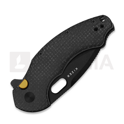 Складной нож Kizer Cutlery Roach XL 14C28N, Black Micarta, Stonewash Black PVD