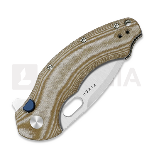 Складной нож Kizer Cutlery Roach XL 14C28N, Brown Norplex Ultrex, Satin
