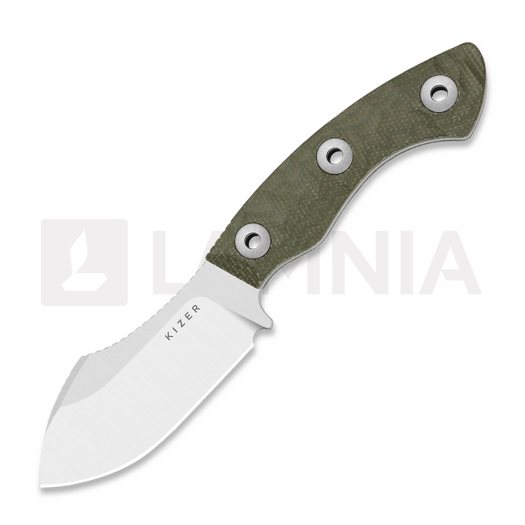 Kizer Cutlery Rook AEB-L 刀, Green Micarta, Satin
